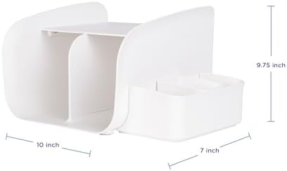 Ubbi Tabletop Diaper Caddy, Diaper Storage, Caddy Organizer, White - Image 6