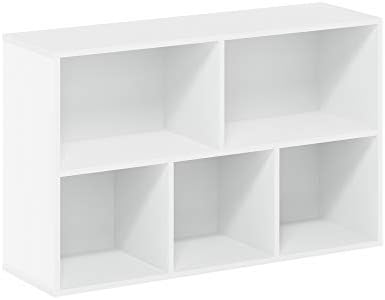Furinno LUDER 5-Cube Book Shelf, Kids Bookshelf, Toy Storage, White - Image 7