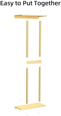 STWWO Bathroom Towel Storage Rack for Bathroom, 30 inch Towel Racks Wall Mounted with Shelf Can Holds 6 Large Towels, Wall Towel Rack for Rolled Towels, Gold - Image 6