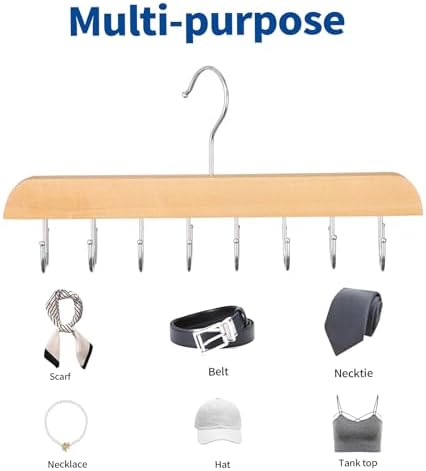 Belt Hanger for Closet, 2 Pack Closet Organizers, Natural - Image 7