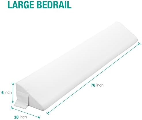 Vekkia King Bed Wedge Pillow for Headboard Gap/Bed Gap Filler/Mattress Wedge to Fill 0-6" Gap Between Headboard and Mattress (White 76"x10"x6") (Pack of 2) - Image 6