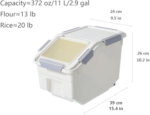 CITY BABY 2 Pack Airtight Flour Storage Container With Scoop,Dry Food, Sugar, Baking Supplies,Rice Container Set -BPA Free- Pet Food Storage Container,Dog Cat Birds Food Bin(13LB) - Image 6