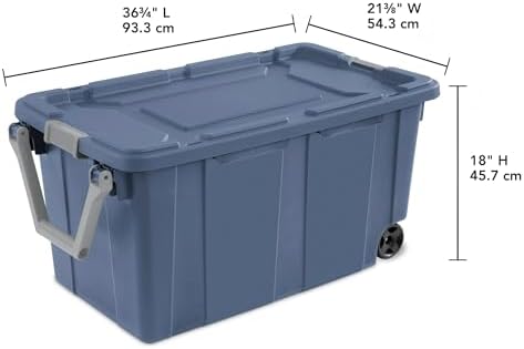 2 Pack 40 Gallon Industrial Storage Bin with Wheels and Pull Handle - Image 6