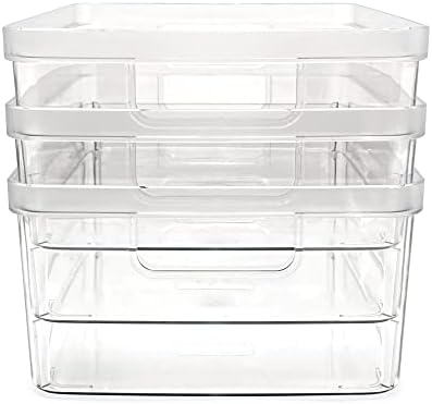Isaac Jacobs 3-Pack Medium Clear Storage Bins (8” L x 10” W x 4.25” H) - Image 6