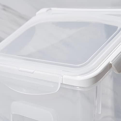 HANAMYA 15 Liter / 30 lbs Rice Storage Container with Measuring Cup, BPA free, For Rice | Grain | Pet Food | Flour, 1 count, Clear - Image 6