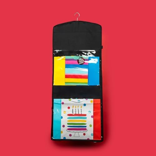 Joyful Moose Gift Bag Organizer Wrapping Paper Storage Container Christmas Gift Wrap Holder (Black) - Image 6