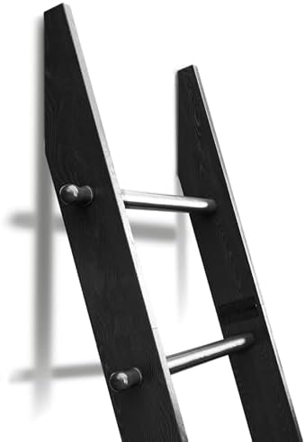 TEAKMAMA 6-Tier 5.4ft Blanket Ladder with Hanging Knobs Black - Image 6
