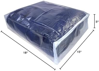 Clear Vinyl Zippered Blanket Storage Bags 15x18x5 Inch set of 5 - Image 3