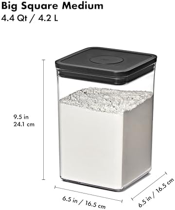 OXO Good Grips POP Container, 4.4 qt /4.2 L, Matte Black - Image 7