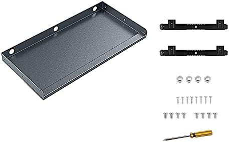 Keyboard Tray Under Desk Heavy-Duty Metal Slide-Out Platform Drawer Tray (White) - Image 6