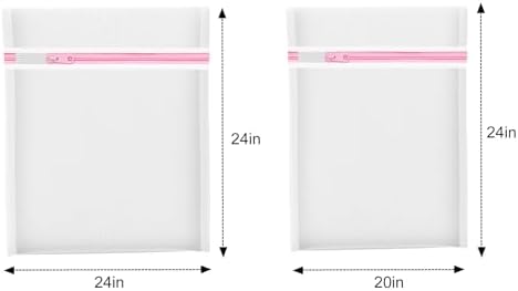 2PCS X-Large Heavy-Duty Mesh Laundry Bag: Ideal for Bulky Items - Wash & Store Down Jackets, Sheets, Sweaters | Multi-Purpose Lingerie Washing Bag for Delicates & Travel Storage,24X24’+20X24’ - Image 7