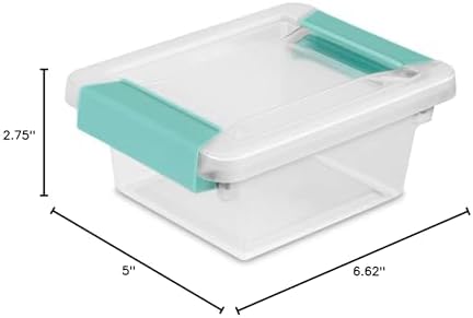 Sterilite Mini Clip Box, Clear Plastic Storage Organizer Tote Bin, 18-Pack - Image 2