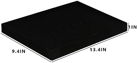 Coward 2Pcs/Set Black Velvet Stackable Ring Organizer Tray, Velvet Ring Earring Stud Jewelry Display Holder Tray for Store Selling or Home Show Storage - Image 5