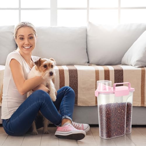 LEAWALK 5-7Lbs Airtight Dog Cat Pet Food Storage Container-3 Pack - Image 6