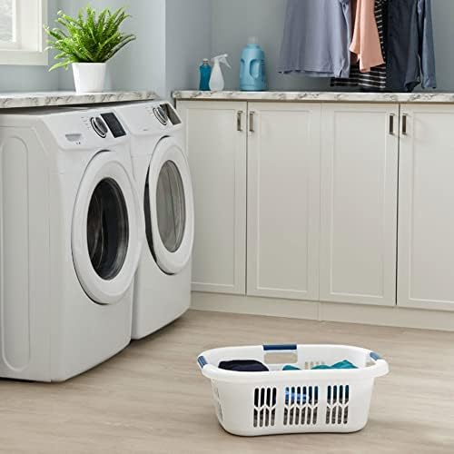 Rubbermaid Laundry Basket XL Hip-Hugger Basket 2.1-Bushel White Laundry Storage/Bathroom/Bedroom/Home Closet - Image 6