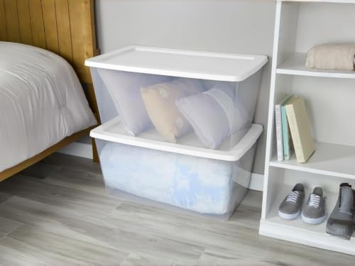 90 Quart Storage Bin 2-Pack, Clear Storage Containers with Lids - Image 5