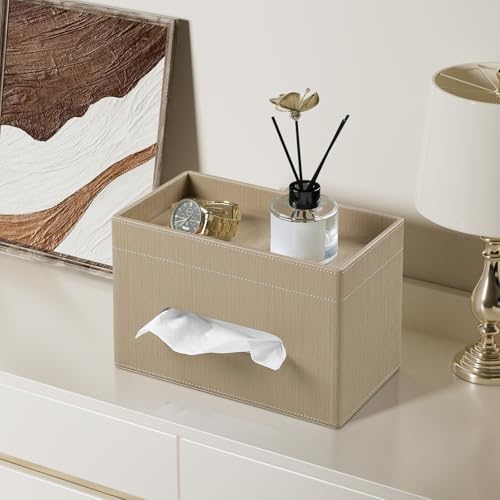 Plus Size Tissue Box Cover, Rectangle Tissue Box Organizer, Wood - Image 6