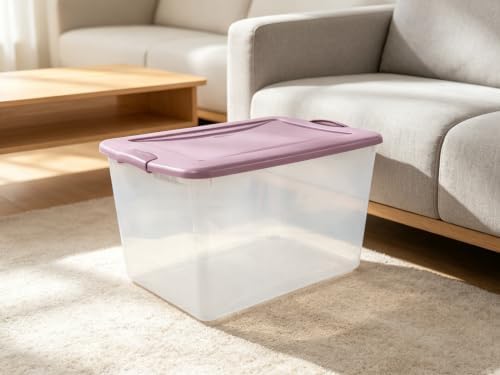 Storage Bins with Lids 6 Pack,66 Quart,24x16x13.87 in,Clear Plastic - Image 6