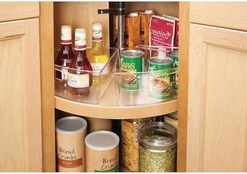 Oubonun Lazy Susan Cabinet Organizer Bins for Kitchen 8 Pack, 1/8 Wedge - Image 6