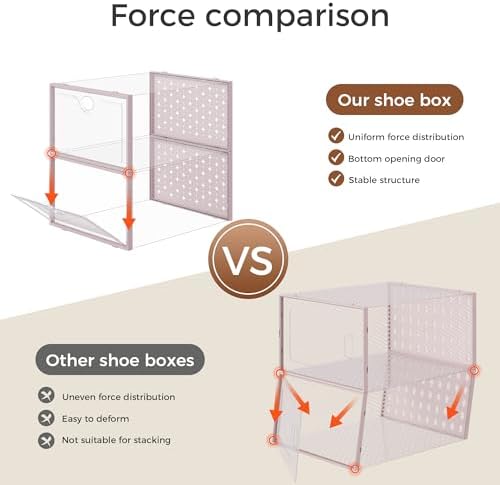 Pinkpum 15 Pack X-Large Shoe Storage Boxes, Shoe Organizer Clear Stackable - Image 6