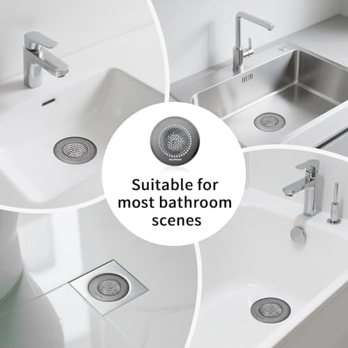 TRAPMATE Shower Hair Drain Catcher, Easy Clean Bathtub Drain Hair Catcher, Fast Drainage Tub Drain Protector, Stainless Steel Shower Drain Cover for US Standard Regular & Pop-up Drain Screen (Black) - Image 6