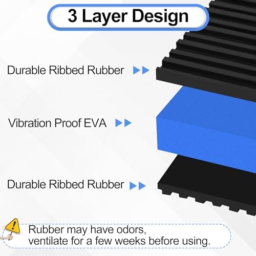 4 Pack Anti Vibration Pads for Washing Machine 4"x4"x7/8", Sound Isolation Vibrating Pad Ribbed Rubber Damping Mat EVA Center for Air Compressors, Conditioner, Treadmill, HVAC Washer Dryer - Image 6