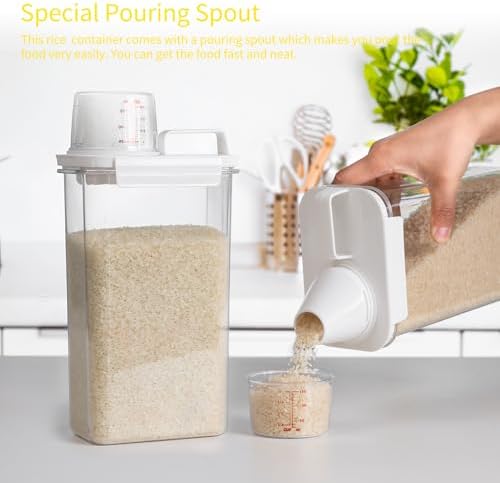 Rice Container,Rice Storage Container,3-5 Lbs Tcereal Storage Container - Image 7