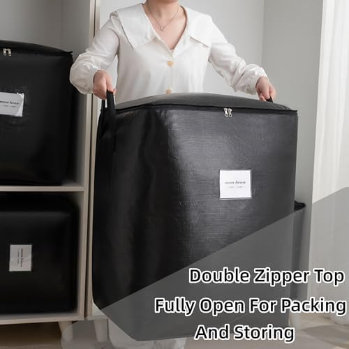 3 Pack 91L Storage Bags for Clothes, Moving Bags Heavy Duty Extra Large with Reinforced Handle, Storage Containers for Organizing Bedding, Blanket, Sheets, Pillows, Toys, Christmas Decorations - Image 7