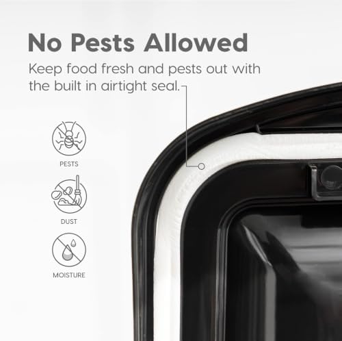 IRIS USA Dog Food Storage Container, Up to 50 lbs, Pearl/Black, Made in USA - Image 6