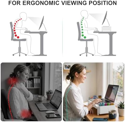 WALI Computer Monitor Stand with Storage and Pen Holder - Image 7