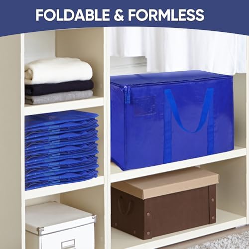TICONN 2 Pack Extra Large Moving Bags with Zippers & Carrying Handles, Heavy-Duty Storage Tote Moving Boxes for Space Saving (2 PK, 30 Gallon) - Image 7