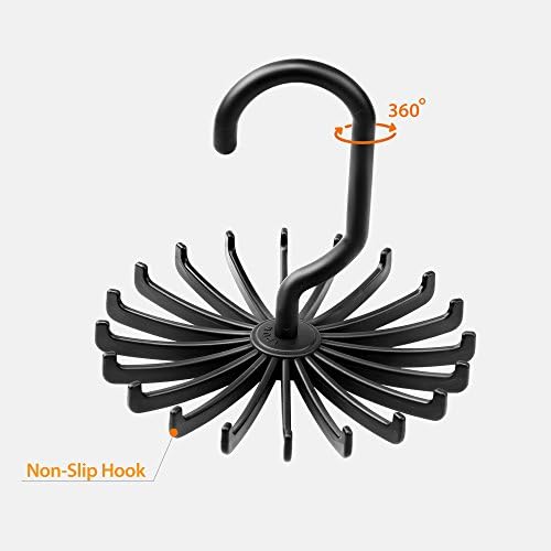 IPOW 2 Pack Updated Twirl Tie Rack Belt Hanger Holder Hook for Closet Organizer Storage - Image 7