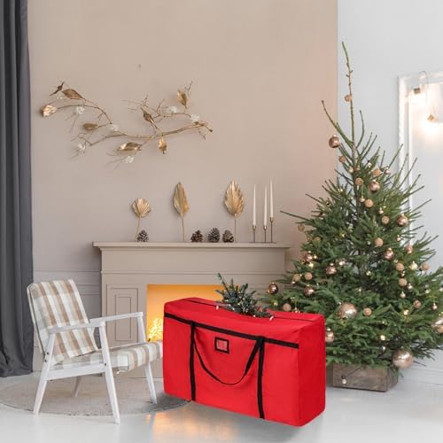 Christmas Tree Storage Bag, Fits 4-5 Ft Artificial Trees, Red - Image 7