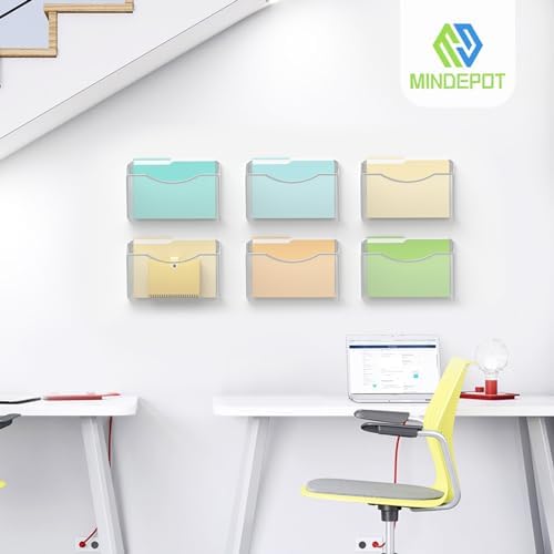 MINDEPOT Wall File Organizer, Hanging Wall File Holder, 1 Pack, White - Image 7