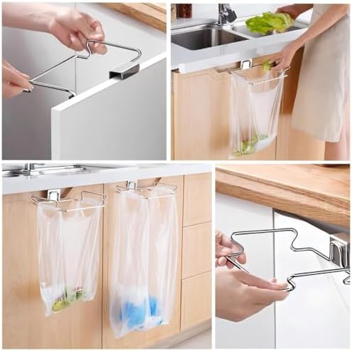 Metal Trash Bag Holder for Kitchen,Office,Dorm Room,Black, 9.3'' - Image 6