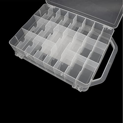 46 Grids Sewing Organizer, Double Sided Thread Box Storage, Portable Clear Plastic Organizer Box for Embroidery and Sewing Threads, Embroidery Floss, Crafts, Small Toys (Clear) - Image 6