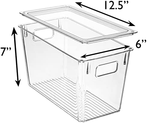ClearSpace Plastic Storage Bins with Lids for Pantry & Fridge, 4 Pack - Image 6