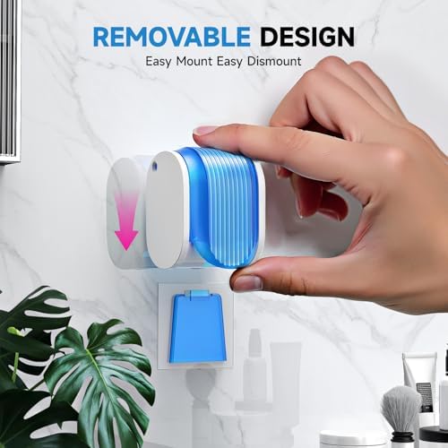 Toothbrush Holders for Bathrooms【Upgrade Single Slot Design】 Toothbrush Holder Wall Mounted with Cover Moisture-Proof and Dust-Proof Toothbrush Storage Organizer for Shower Family and Travel 3PCS - Image 6