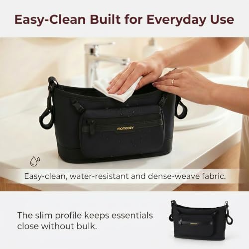 Momcozy Slim Stroller Organizer with 2 Insulated Cup Holders - Image 7