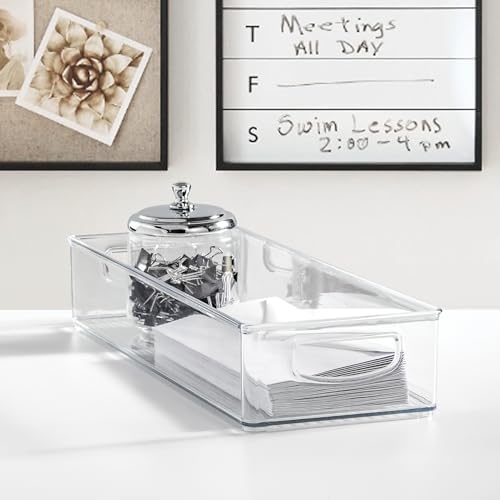 iDesign Slim Extra Long Clear Storage Bin (Pack of 4) - Image 6