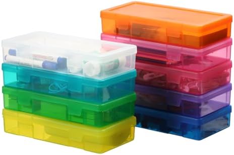 novelinks Clear Pencil Box and Small Plastic Storage Containers with Lids - Image 6