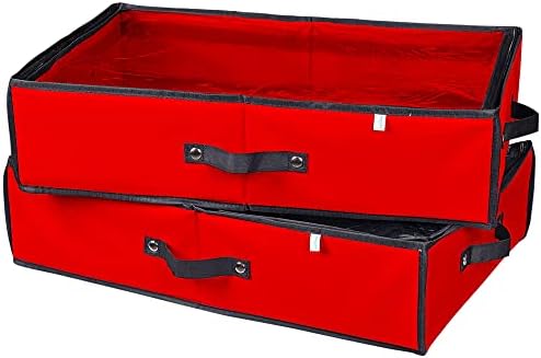 ProPik 2 Pack Christmas Figures Storage Box | Each Holds 4 Holiday Figurines up to 16” | Adjustable Nutcracker Decor Ornament Storage Container | Xmas Decorations Accessories Boxes (Red) - Image 7