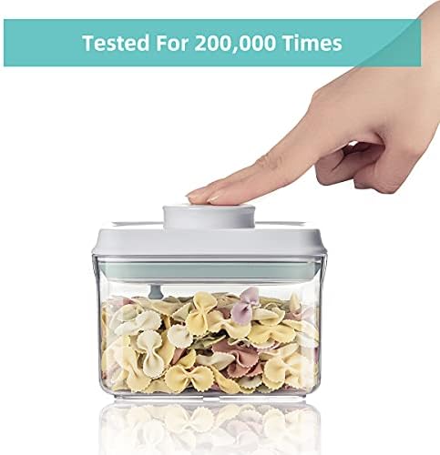 Ankou Airtight Food Storage Container - 0.32 QT (380ml Small Pop Up Food Containers With Lids, Bpa Free Stackable Container for Sugar Tea Candy- 8 Labels - Clear - Image 6