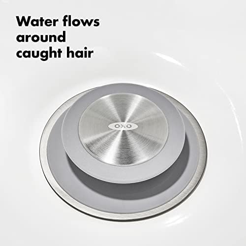 OXO Good Grips Stainless Steel Hair Catch Drain Protector - Image 6