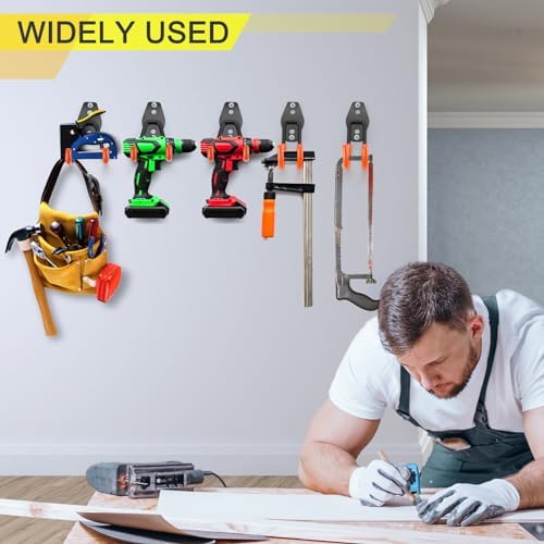 6 Pack Garage Hooks Heavy Duty Storage Organizer Wall Mount Power and Garden Tool Hangers, for Hanging Ladders, Ropes, Hose, Bulk Items - Image 6
