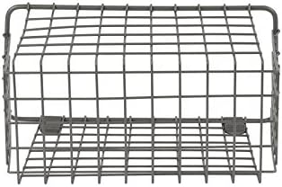 Spectrum Large Wall Mounted Wire Basket Industrial Gray Kitchen Wall Mount Organizer Storage Basket, Wire Basket for Kitchen Bathroom Pantry Organization, Wall Hanging Wire Caddy for Modern Homes - Image 6