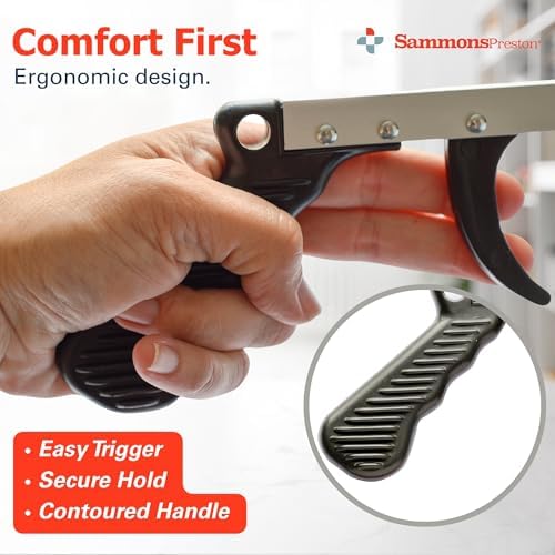 Sammons Preston Reacher, 26" Lightweight Grabber Reacher Tool with Magnetic Tip, Ergonomic Grip & Claw Jaw, Portable Reaching Aid for Seniors, Daily Living & Home Use, Standard Silver, Folding, 3 pack - Image 7