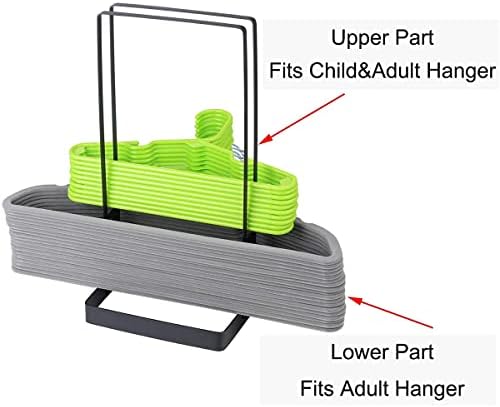 Hanger Organizer, Large Capacity Hanger Stacker Rack for Closet Laundry Room, Stainless Steel Detachable Hanger Storage Organizer Holder, Can accommodate 80 Wire Hangers - Image 7