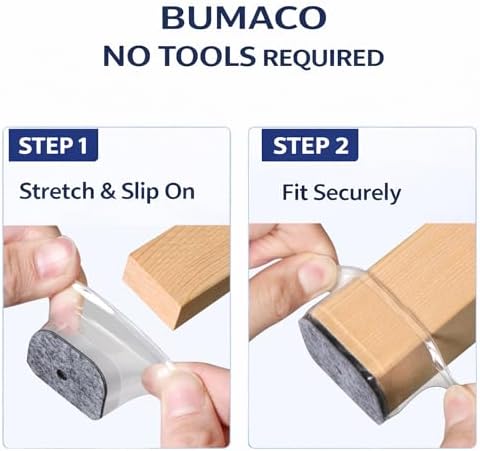 BUMACO 40 Pcs Chair Leg Floor Protectors for Hardwood Floors Anti-Scratch - Image 6