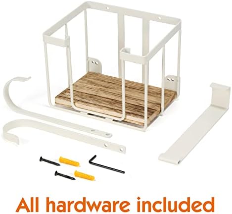 TJ.MOREE Over The Door/Wall Mount Ironing Board Hanger, Laundry Room Iron and Ironing Board Storage Holder, White - Image 7
